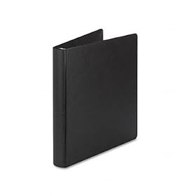 Contour Heavy-Duty Locking Round Ring Binder, 11 x 8-1/2, 1 Capacity, Black