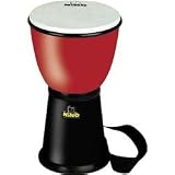 Nino Abs Djembe With Nylon Strap Red/Black 8 Inches