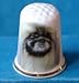Porcelain China Collectable Thimble -- Pekingese Dog