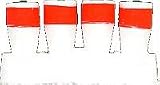 3 Popping Float Red/White Slotted- weighted pk12 - Comal Tackle 27W3, Fishing Terminal Tackle