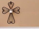 Partylite Antique Brass Cross Votive Sconce
