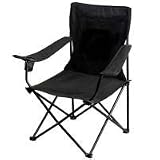 On The Edge Marketing OTE-810010 Solid Color Black Folding Chair