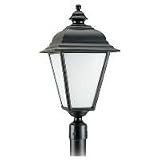 Seagull 2 - Light Bancroft Fluorescent Post Lantern - Blk - Black - B000TFFT5W