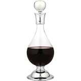 Review Carrs Of Sheffield  / 100cl Footed Decanter- Plain Crystal In Sterling Silver By Carrs Of Sheffield