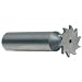KEO 69150 High-Speed Steel Narrow Width Keyseat Cutter, Uncoated (Bright) Finish, Round Shank, 1/2" Shank Diameter, 1-1/8" Cutter Diameter, 12 Straight Teeth, 3/32" Face Width