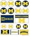 Wincraft NCAA University of Michigan Vinyl Sticker Sheet, 5
