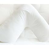 V Shaped Cotton Blended Support Hollowfibre Filled Pillow