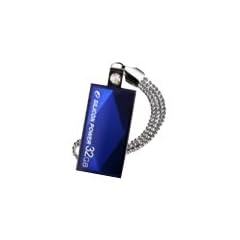 SILICON POWER Touch 810 32GB USB-Stick 15.0 x 34.5 x 5.15 mm Swarovsk Kristalle Waterproof vibration-proof and dust-proof blau