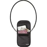 PacSafe PouchSafe 100 Secure Neck Pouch with Exomesh - Black