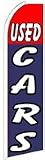 Used Cars (Blue) Feather Banner Flag (11 x 3 Feet)