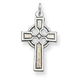 Sterling Silver Celtic & Iona Cross with 20 Inch Sterling Silver Chain