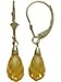 Yellow Topaz 10 Karat Gold Briolette Earrings title=