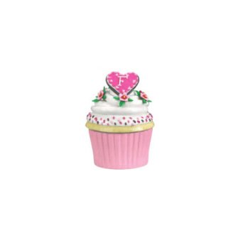 Personalized Initial Cupcake Shaped Trinket Box- 