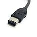 CY IEEE 1394 1394a Firewire 400 6pin 90 Degree Down Right Angled to 6pin Straight Data Video Cable 80cm