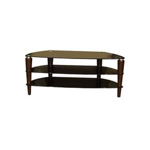 Techcraft 57IN Tv Stand Spiral Wood Glass Shelf