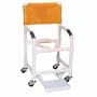 PVC Shower Commode w/ Sliding Footrest