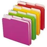 SMD11925 File Folder, Letter, 1/3 Tab, Neon Colors