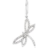 14K White 1/3 CT TW Diamond Dragonfly Charm