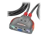 2 Port Automatic Kvm Switchbox With Vga 15pin Ps2 6pin Audio 35mm Connectors