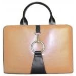 Tan Purse Style Leather Bible Cover (with Buckle) by Inspirational Gift Company