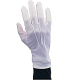 Men's White Santa Gloves