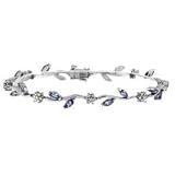14k White Gold Tanzanite and Diamond Bracelet 2.70 TCW