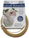 ALUMINUM FLORAL WIRE 12 GAUGE 5 YARDS/PKG-GOLD