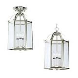 Sea Gull Lighting 5231-962 Bretton Three-Light Pendant, Brushed Nickel Finish with Clear Glass
