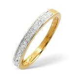 Image of 9ct Gold Half Eternity 0.05ct Diamond Ring