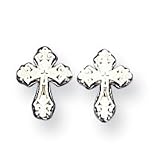 Sterling Silver Cross Mini Earrings