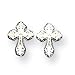 Sterling Silver Cross Mini Earrings