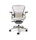 Aeron White-Gold Basic Tux-Edition Chair By Herman Miller