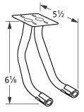 Special Twin Venturi for Great Outdoors Grills 6 1/8 x 5 1/2