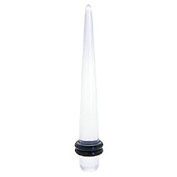 4 Gauge Clear Uv Acrylic Straight Taper