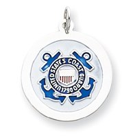 Sterling Silver US Coast Guard Disc