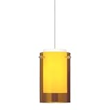 Echo Pendant Shade: Amber, Bulb Type: Fluorescent, Finish: Antique Bronze