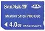 Sandisk SDMSPD-4096-A10 Memory Stick Pro (Retail Package)