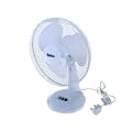 White 12" 3 Speed Oscillating Desk top Fan with adjustable tilt Cold Air For Office and Home