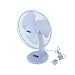 White 12" 3 Speed Oscillating Desk top Fan with adjustable tilt Cold Air For Office and Home