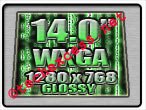 14 inch WXGA Laptop Replacement LCD Screen 1280 x 768 - Glossy -