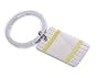 Sterling Silver Key Ring with Gold Accents