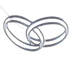45 Wedding Invitation Envelope Seals - Silver Rings - Free UK Delivery!