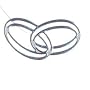 45 Wedding Invitation Envelope Seals - Silver Rings - Free UK Delivery!