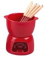 Red Chocolate Fondue Set