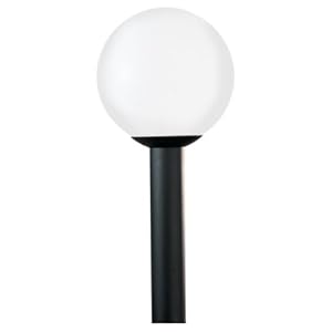 Sea Gull Lighting 8254-68 Single-Light Outdoor Post Lantern Top with Black, White Acrylic... by 
