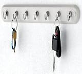 Spectrum Diversified 53703 7 Hook Wall Key Holder, White
