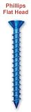 ITW Ramset Red Head PF4-400 tapcon masonry anchor 1/4" X 4" (Phillips Flat Head)