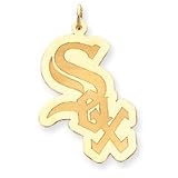 14K Chicago White Sox Lrg Satin Logo Charm