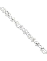 Sterling Silver 8.75inch Polished Fancy Link Toggle Bracelet QH137-8.75"