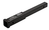 Hidden Hitch Receiver Hitch Adapter Black Receiver Extension - Extends 2" Receiver 18" (3,500lb GTW)